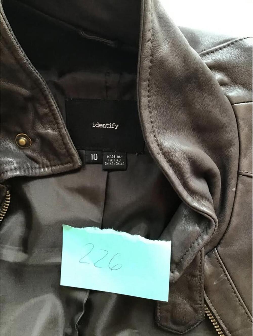 SIZE 10 IDENTIFY LEATHER JACKET#226 - Picture 3 of 4